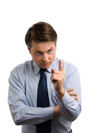 Strict businessman